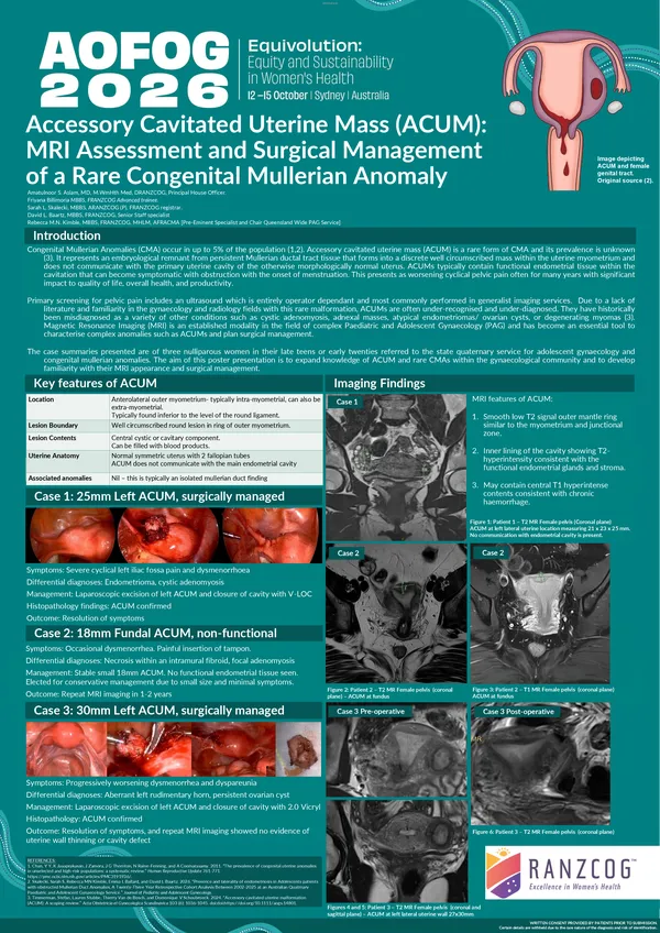 ACUM: MRI characteristics and surgical management of a rare congenital mullerian anomaly