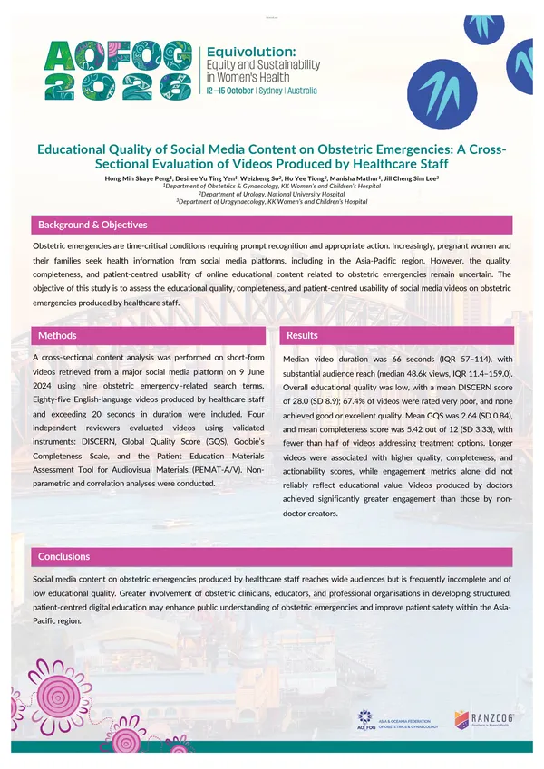 Educational Quality of Social Media Content on Obstetric Emergencies: A Cross-Sectional Evaluation of Videos Produced by Healthcare Staff