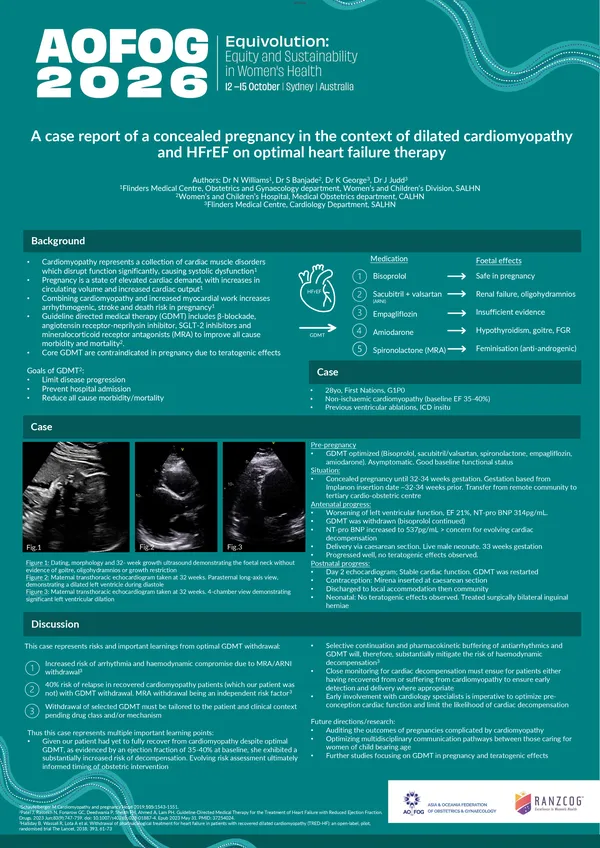 A case report of a concealed pregnancy in the context of dilated cardiomyopathy and HFrEF on optimal heart failure therapy
