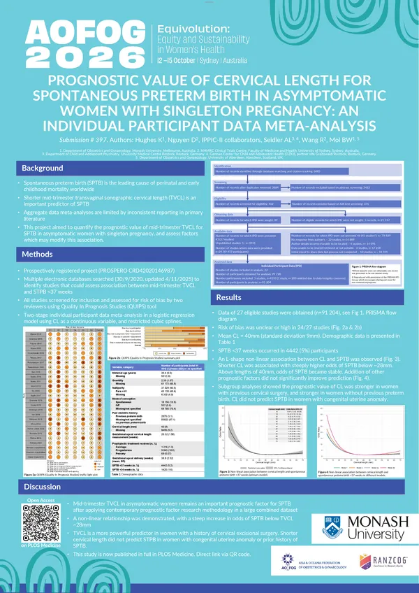 Prognostic value of cervical length for spontaneous preterm birth in asymptomatic women with singleton pregnancy: an individual participant data meta-analysis