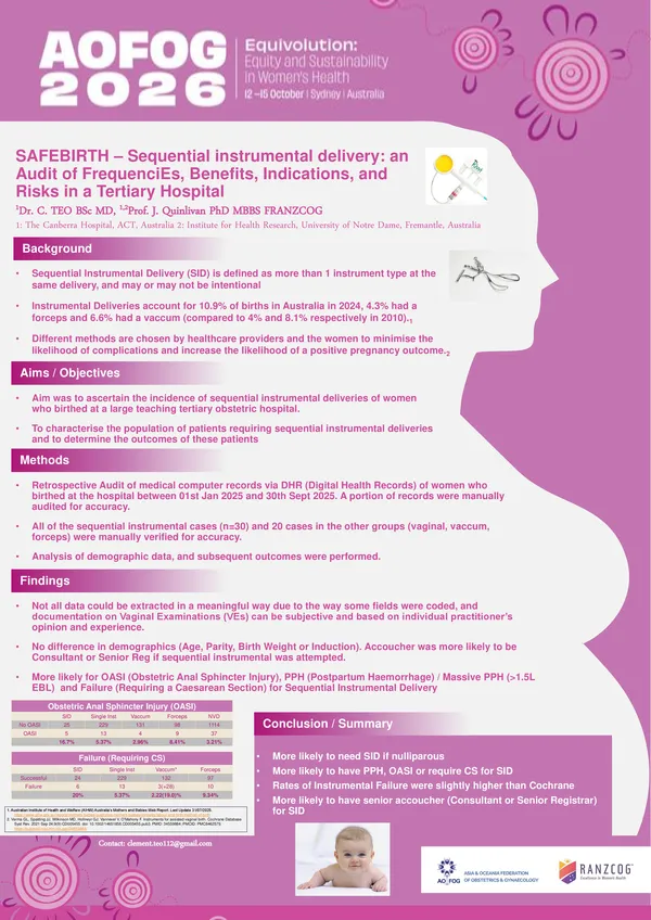 SAFEBIRTH: Sequential instrumental delivery, an Audit of FrequenciEs, Benefits, Indications, and Risks in a Tertiary Hospital