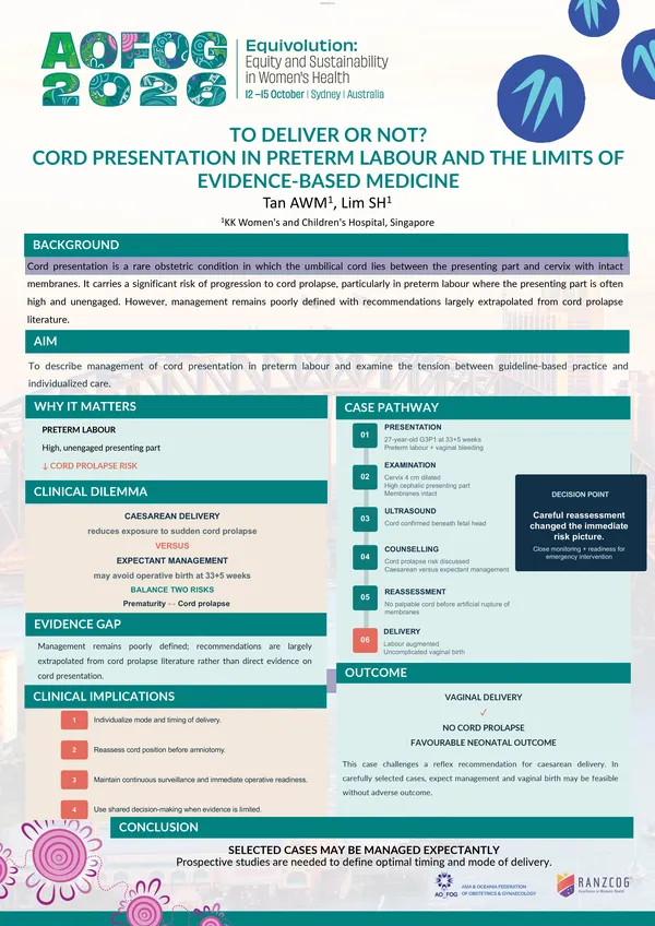 To Deliver or Not? Cord Presentation in Preterm Labour and the Limits of Evidence-Based Guidance