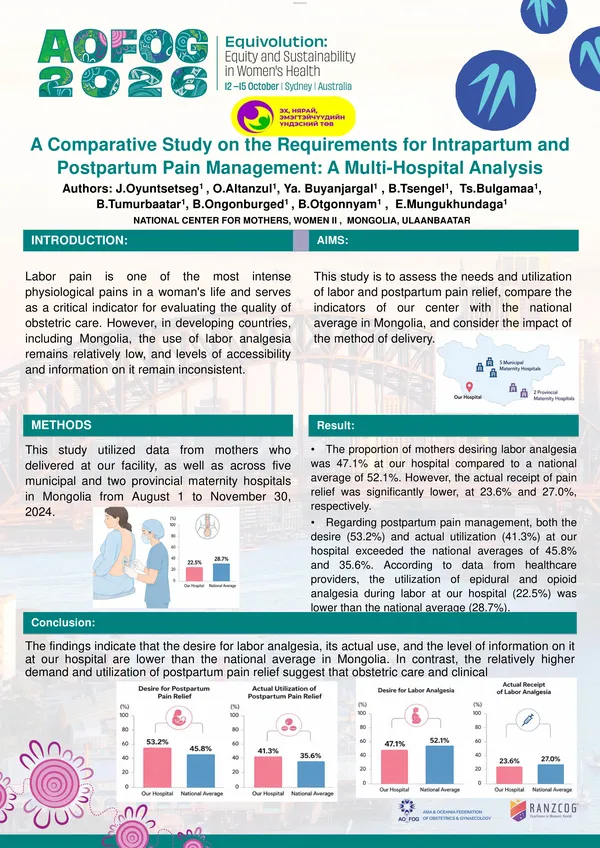 A Comparative Study on the Requirements for Intrapartum and Postpartum Pain Management: A Multi-Hospital Analysis