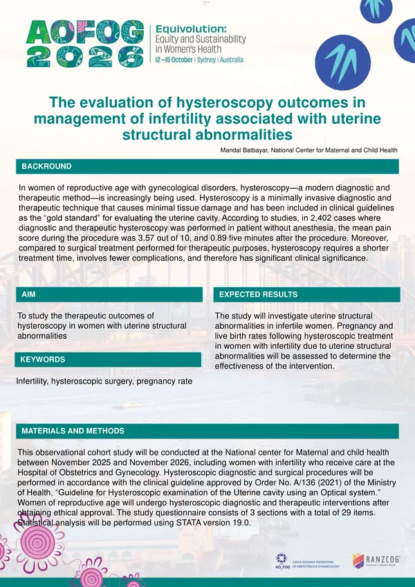 The evaluation of hysteroscopy outcomes in management of infertility associated with uterine structural abnormalities