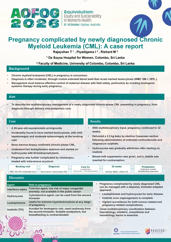 Pregnancy complicated with newly diagnosed Chronic Myeloid Leukemia (CML): A case report