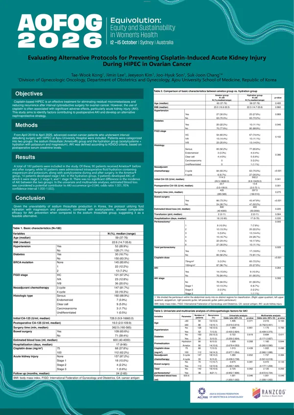 Evaluating Alternative Protocols for Preventing Cisplatin-Induced Acute Kidney Injury During HIPEC in Ovarian Cancer