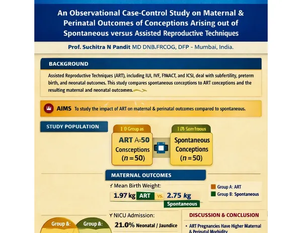An observational Case Control Study of Maternal and Perinatal outcome in conceptions arising out of  Spontaneous versus Assisted reproductive techaniques