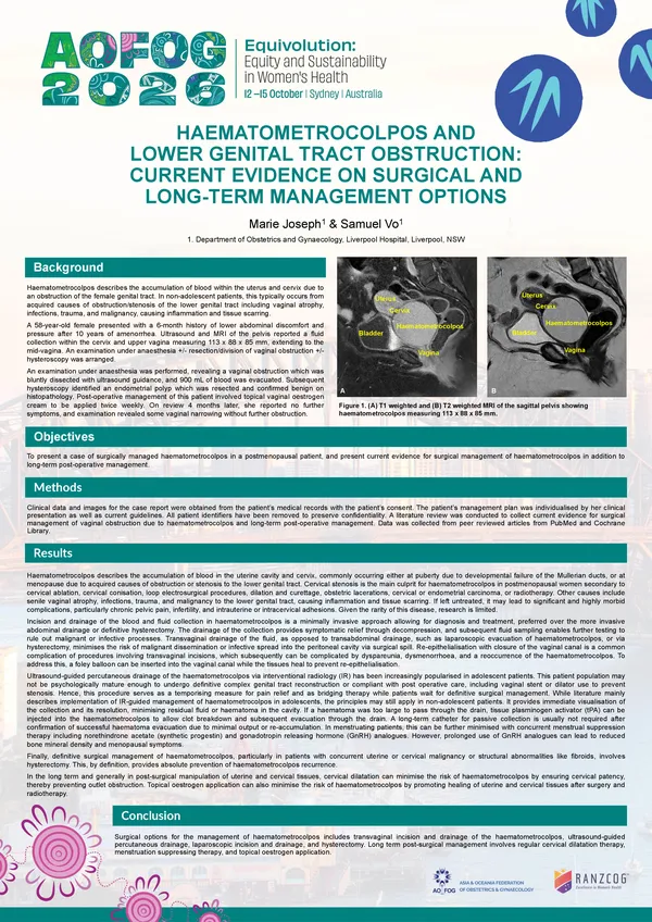 Haematometrocolpos and Lower Genital Tract Obstruction: Current Evidence on Surgical and Long-Term Management Options