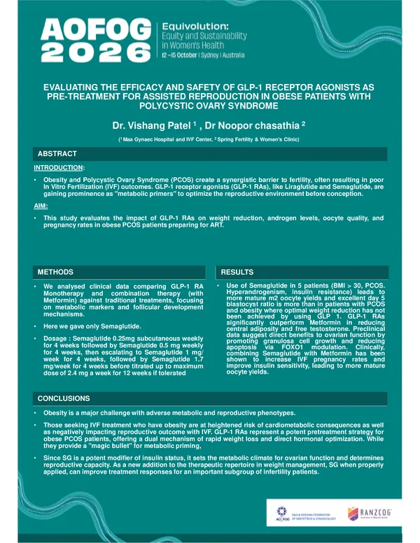 Evaluating the Efficacy and Safety of GLP-1 Receptor Agonists as Pre-treatment for Assisted Reproduction in Obese Patients with Polycystic Ovary Syndrome
